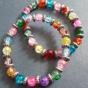 Glass Beads Paired Bracelets